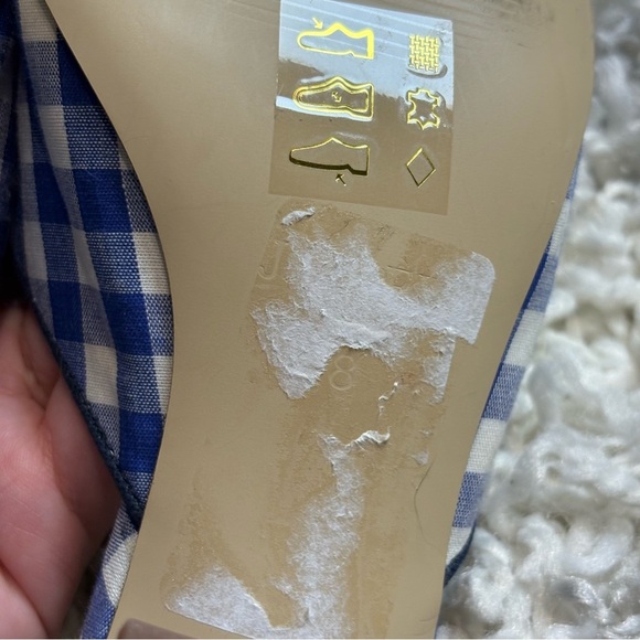 J. Crew All-Day Mules in Blue/White Gingham Size 8 - Picture 10 of 11